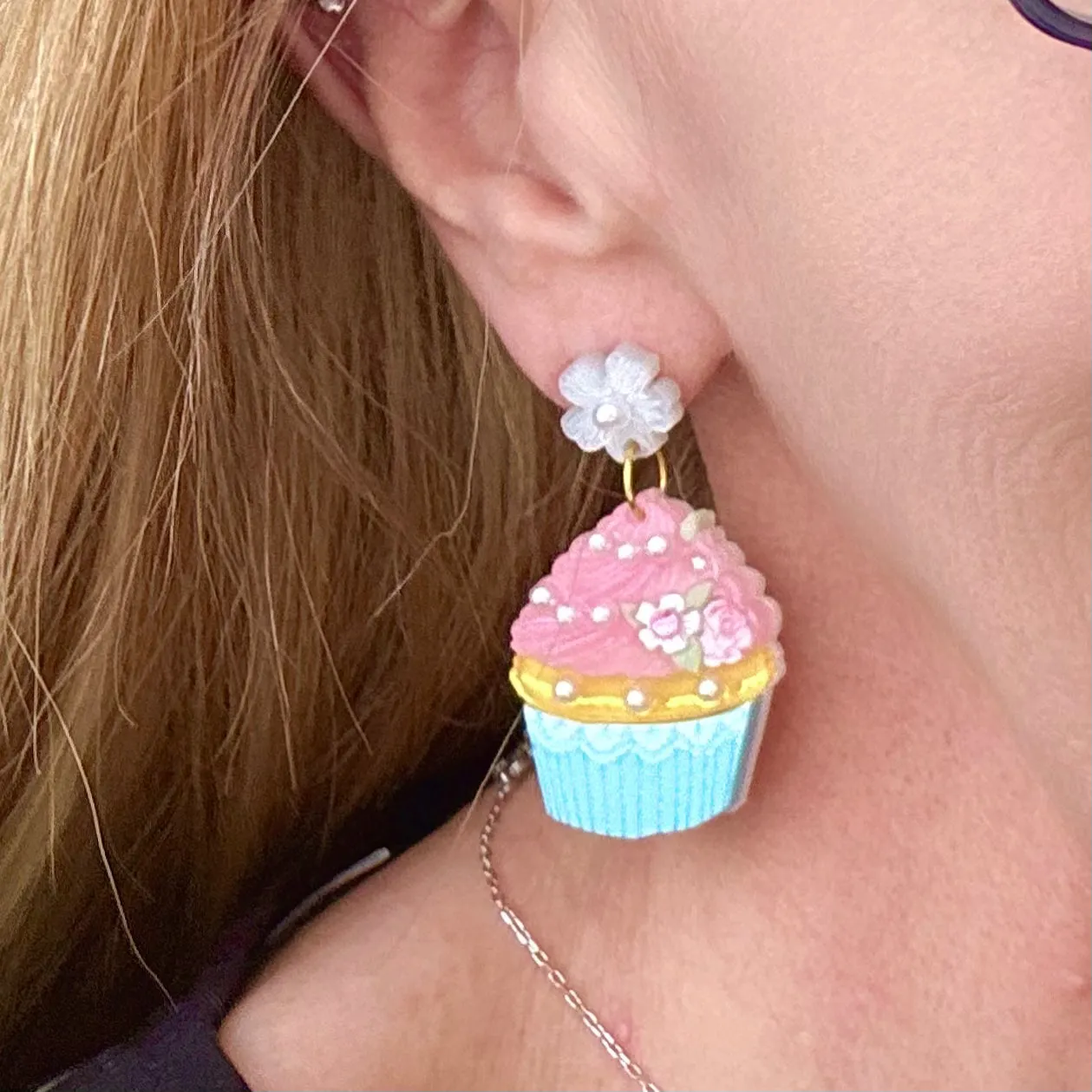 Pink cupcake 🧁 - earrings