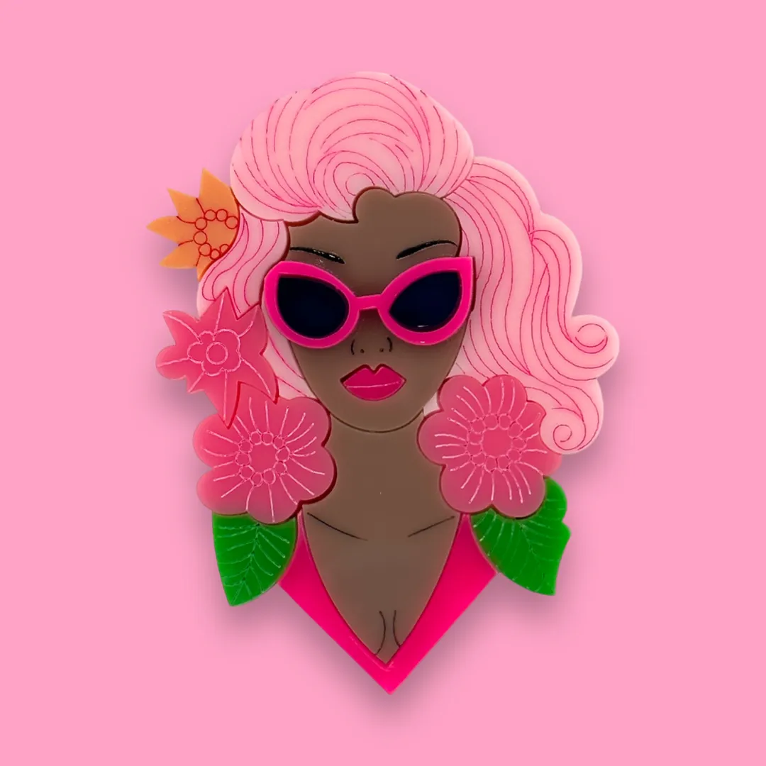 Pink Malibu Princess A 🌸 - brooch