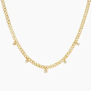 Pixie Chain Diamond Dangle Necklace