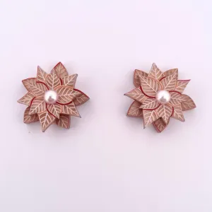 Poinsettia ginger - earring stud - Set of 2