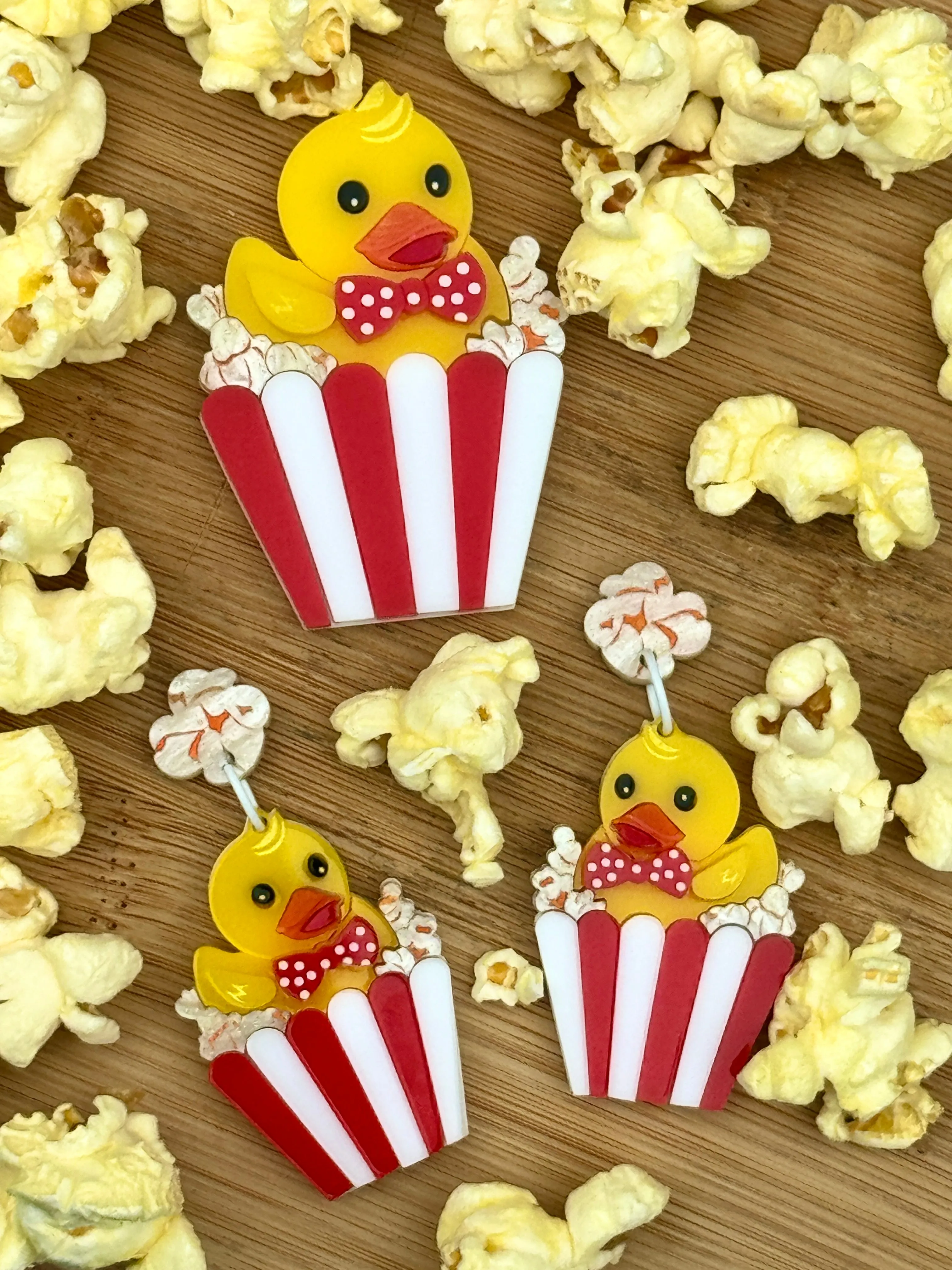 Popcorn 🍿 Ducky - Brooch - Set of 2