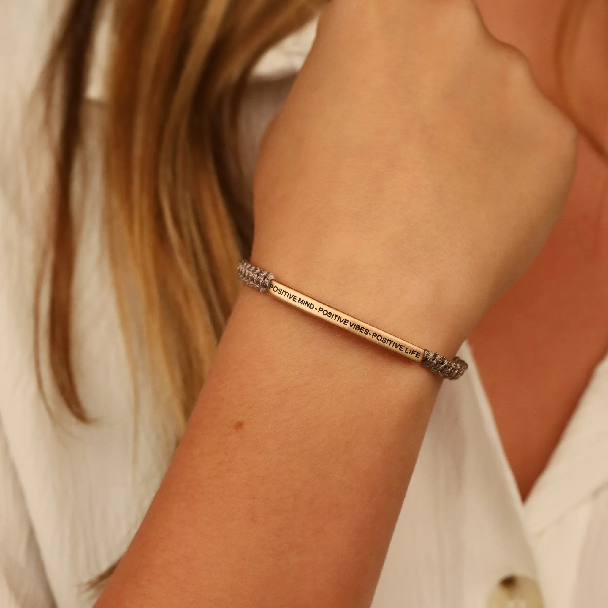 POSITIVE MIND - POSITIVE LIFE - POSITIVE VIBES ROPE BRACELET