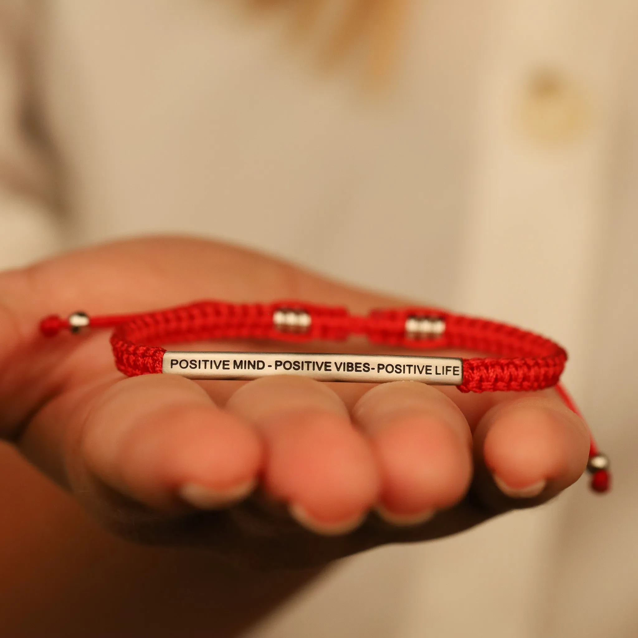 POSITIVE MIND - POSITIVE LIFE - POSITIVE VIBES ROPE BRACELET