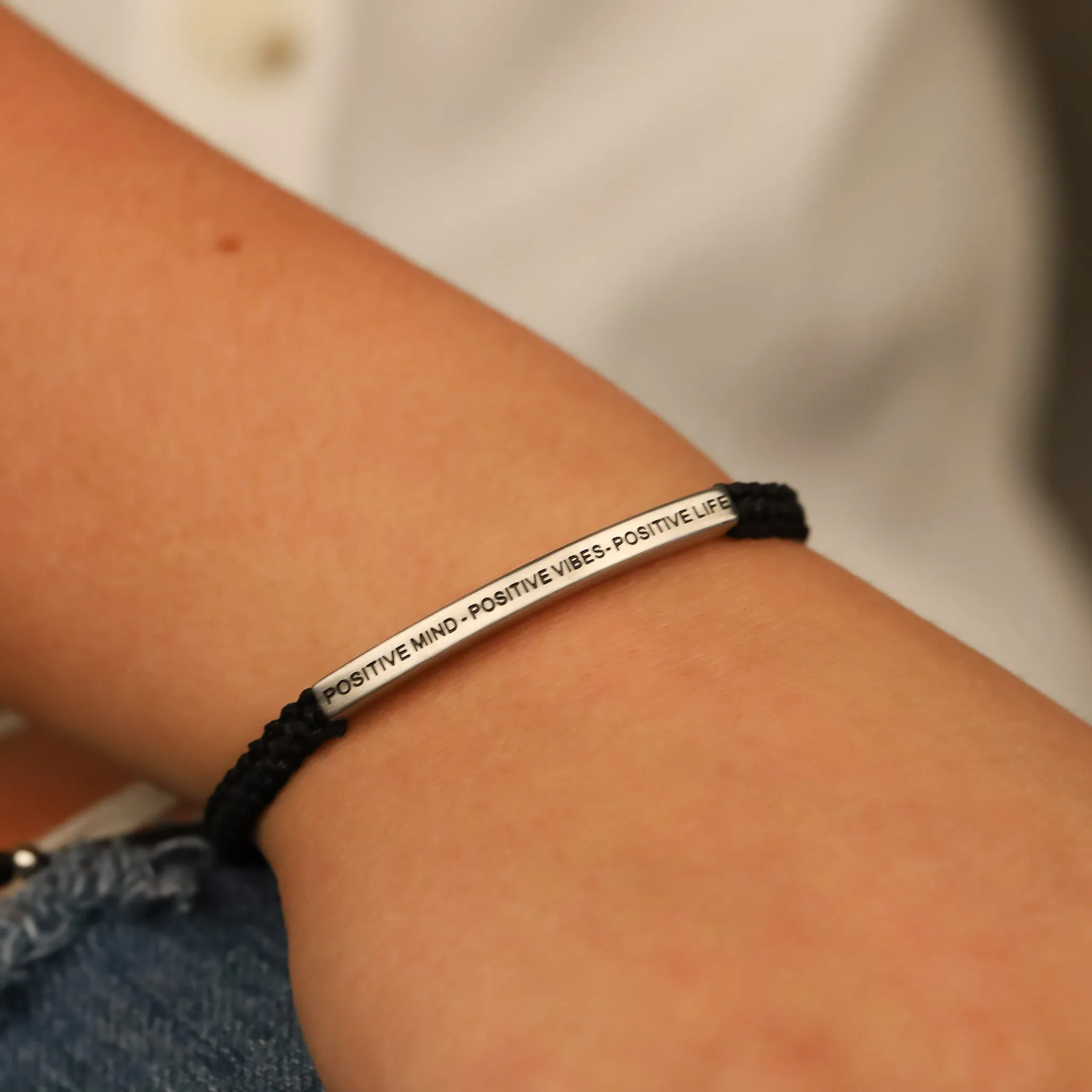 POSITIVE MIND - POSITIVE LIFE - POSITIVE VIBES ROPE BRACELET