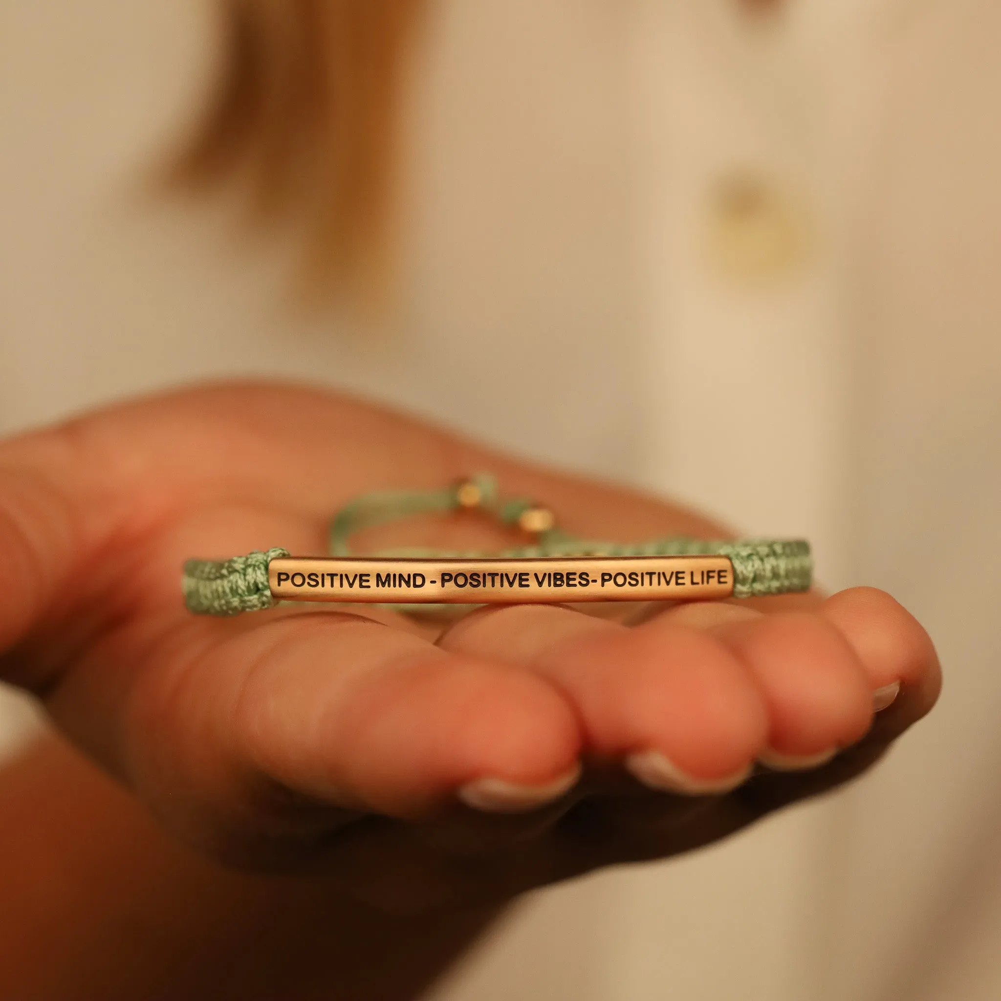 POSITIVE MIND - POSITIVE LIFE - POSITIVE VIBES ROPE BRACELET