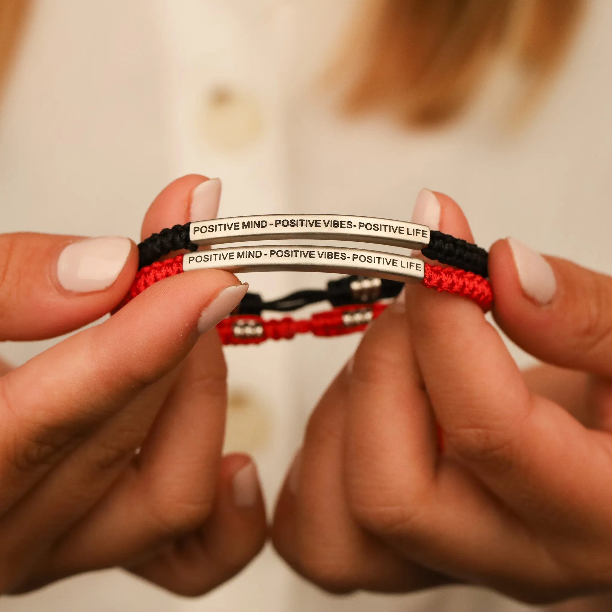 POSITIVE MIND - POSITIVE LIFE - POSITIVE VIBES ROPE BRACELET