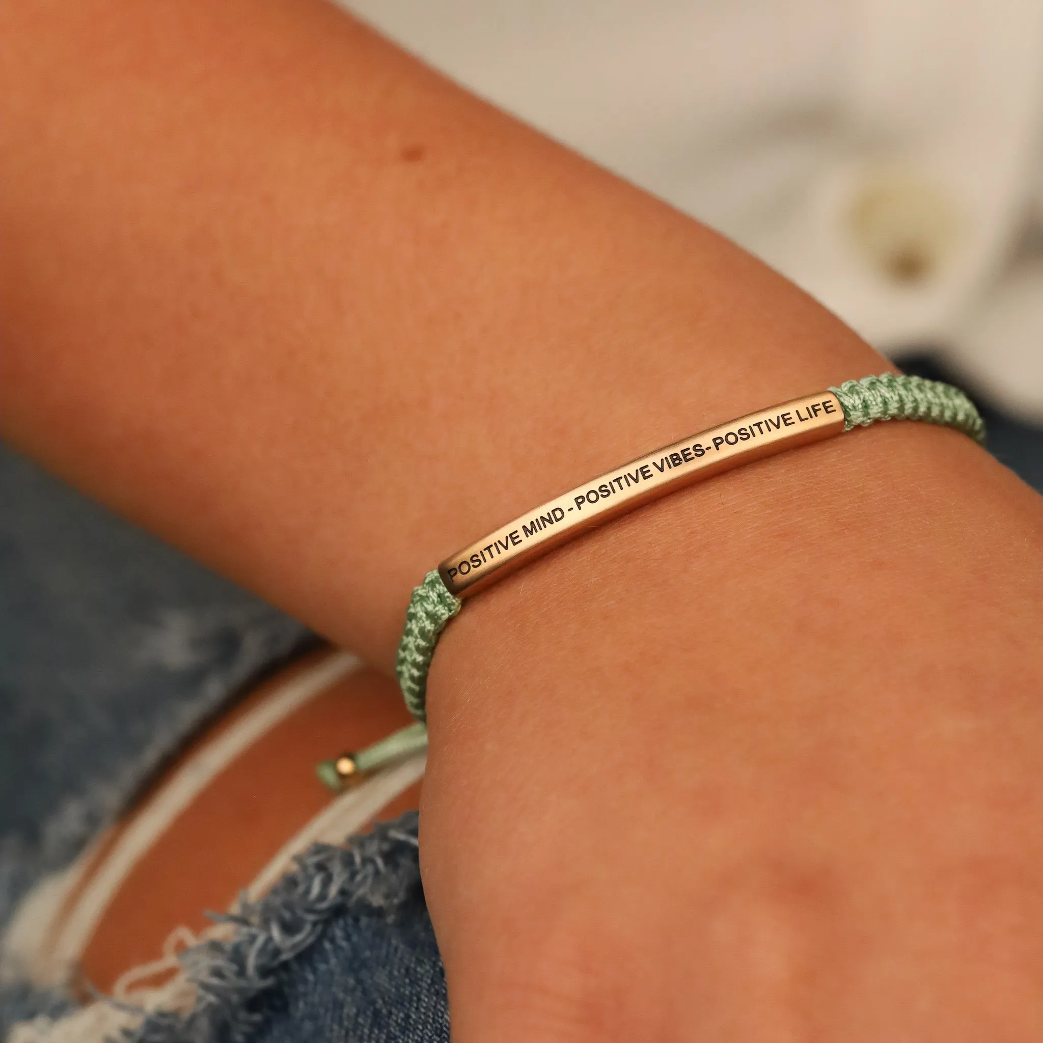 POSITIVE MIND - POSITIVE LIFE - POSITIVE VIBES ROPE BRACELET