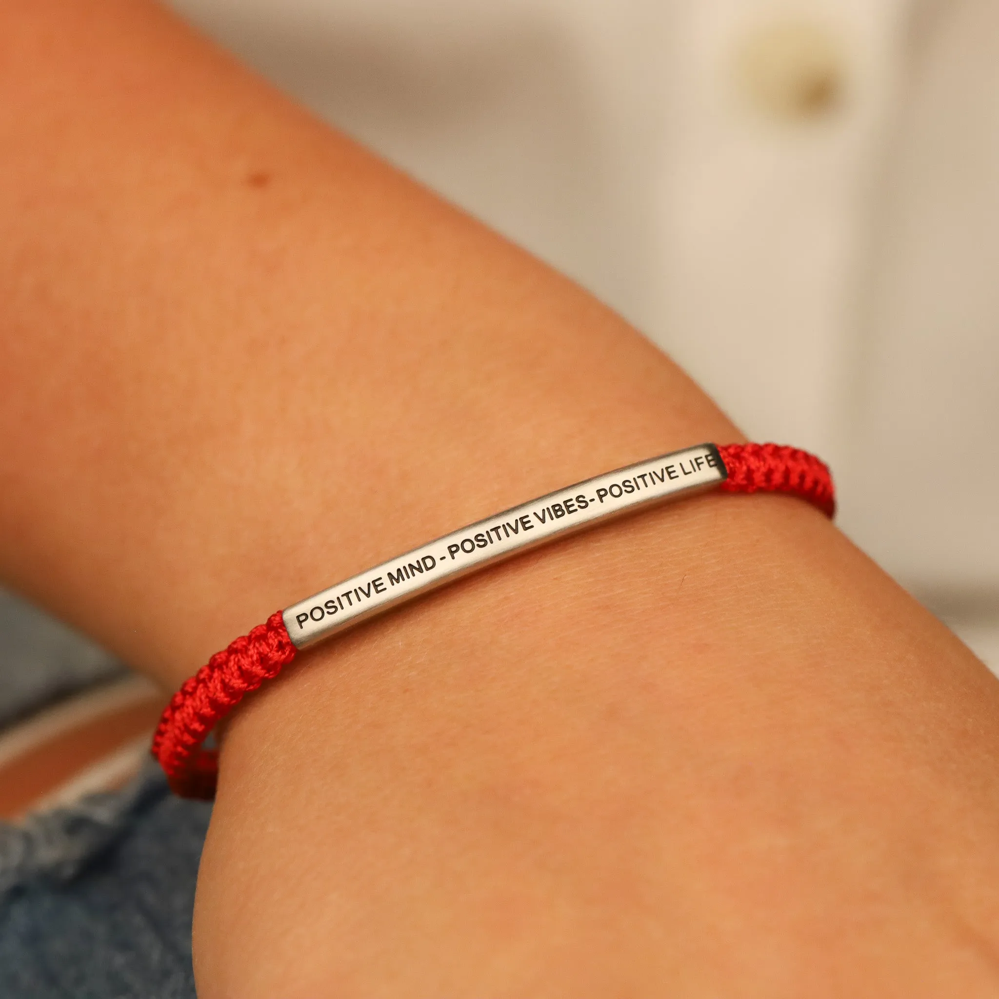 POSITIVE MIND - POSITIVE LIFE - POSITIVE VIBES ROPE BRACELET