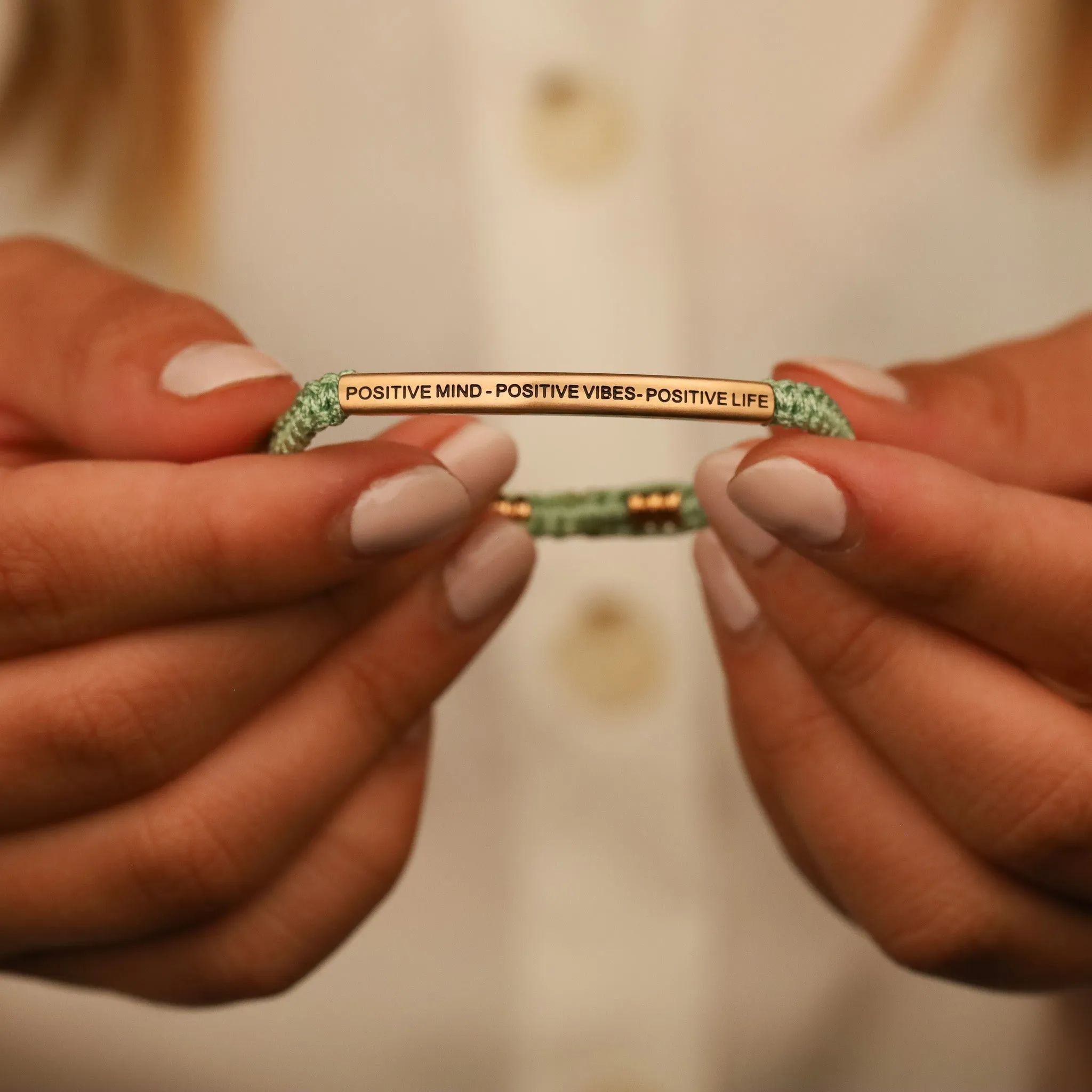 POSITIVE MIND - POSITIVE LIFE - POSITIVE VIBES ROPE BRACELET