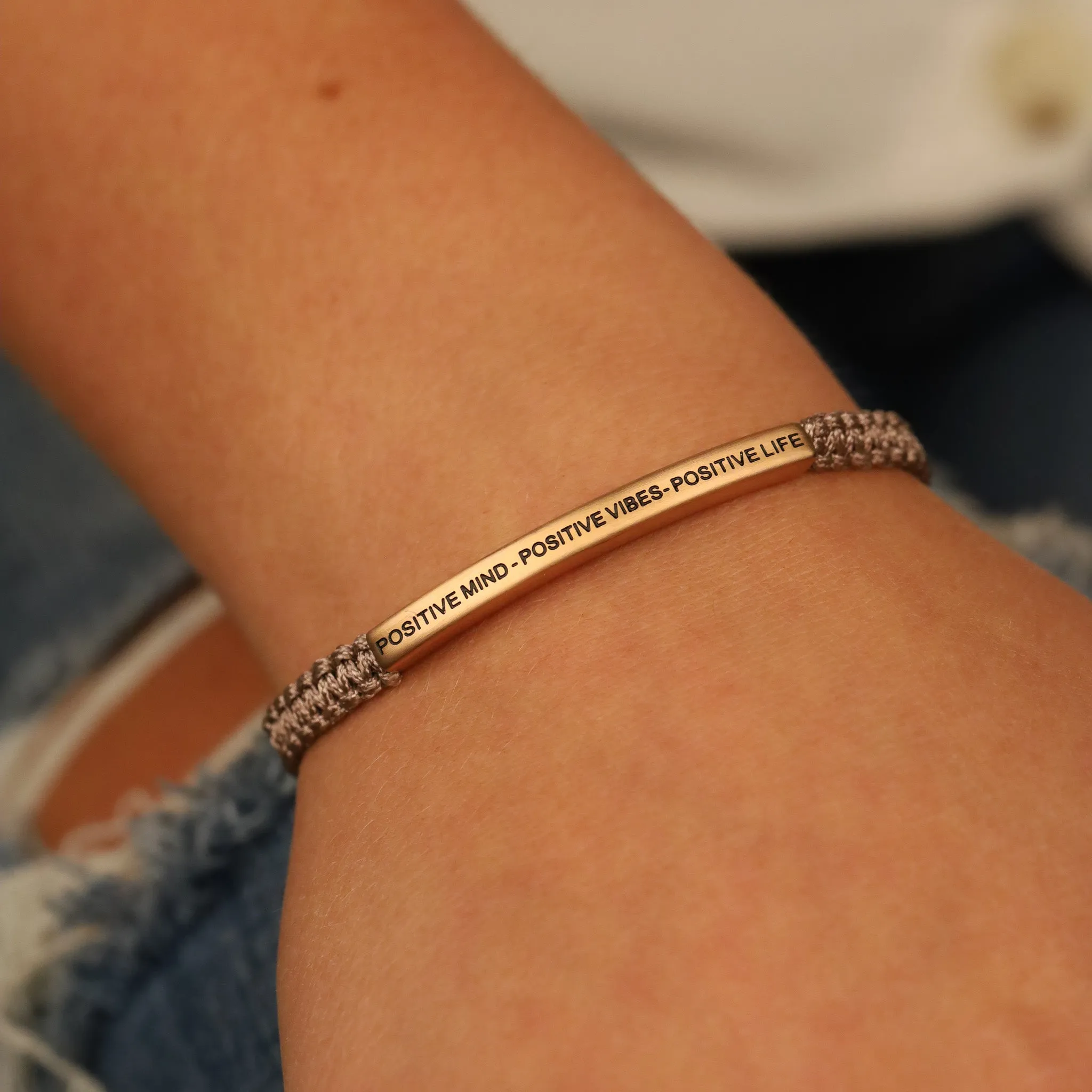 POSITIVE MIND - POSITIVE LIFE - POSITIVE VIBES ROPE BRACELET