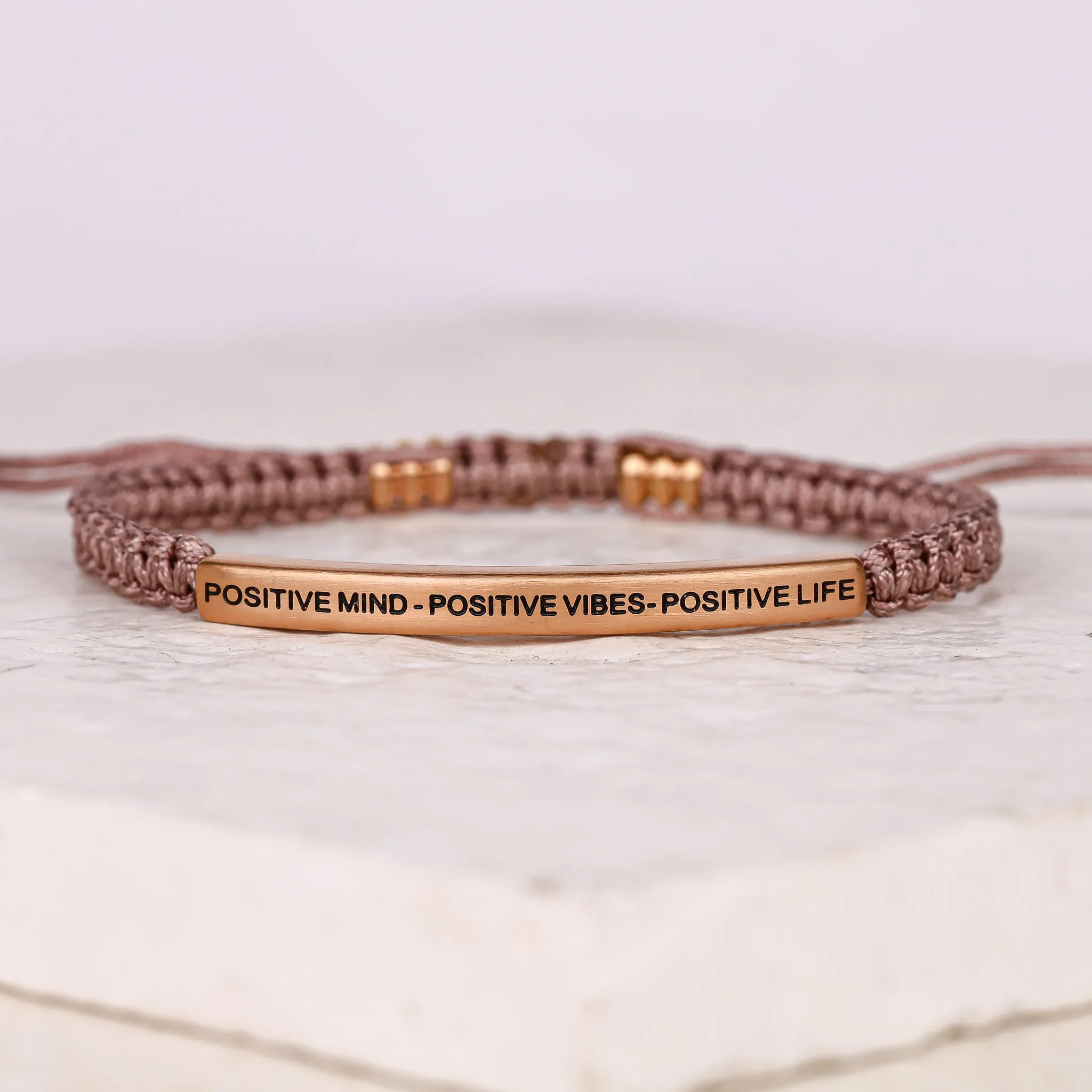 POSITIVE MIND - POSITIVE LIFE - POSITIVE VIBES ROPE BRACELET