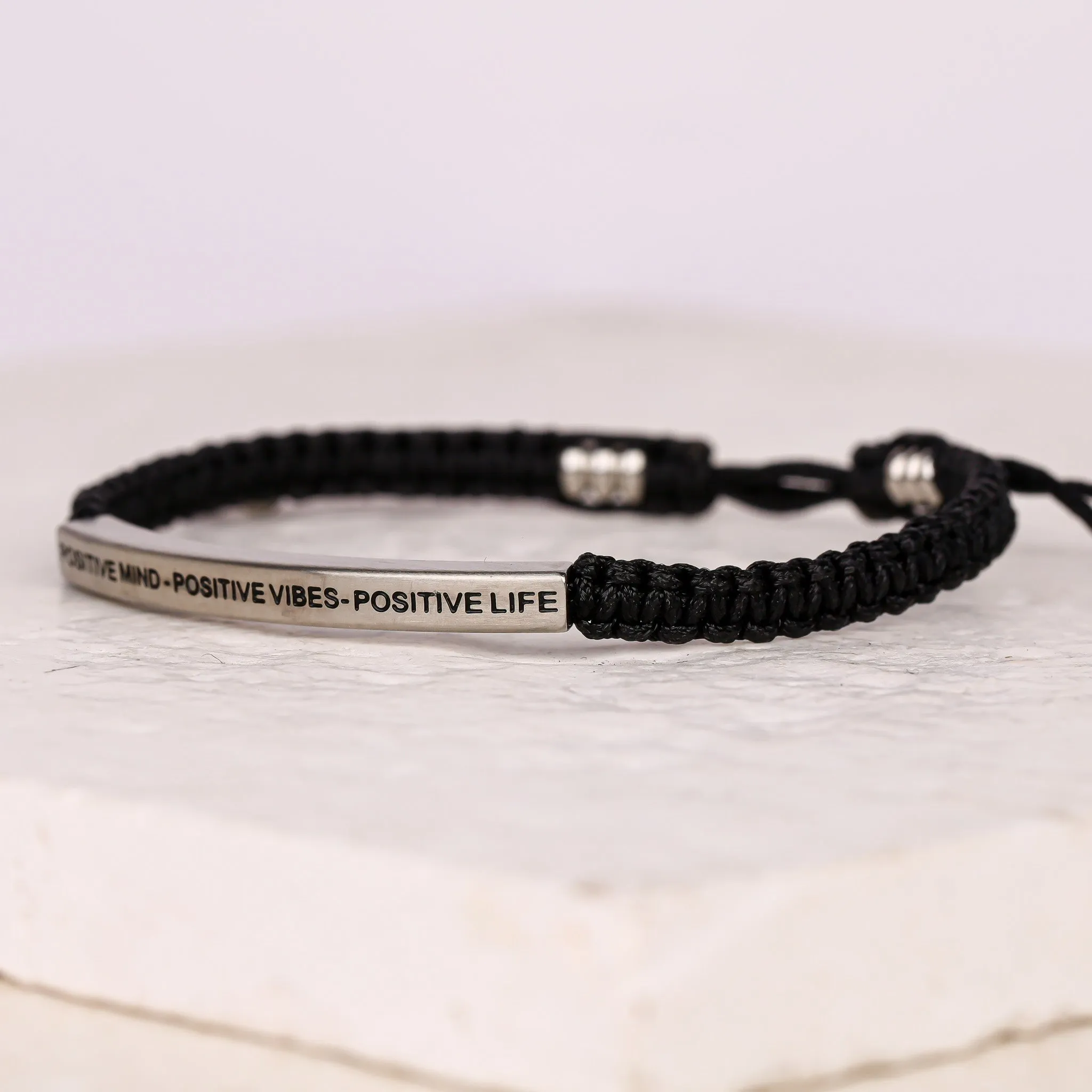 POSITIVE MIND - POSITIVE LIFE - POSITIVE VIBES ROPE BRACELET
