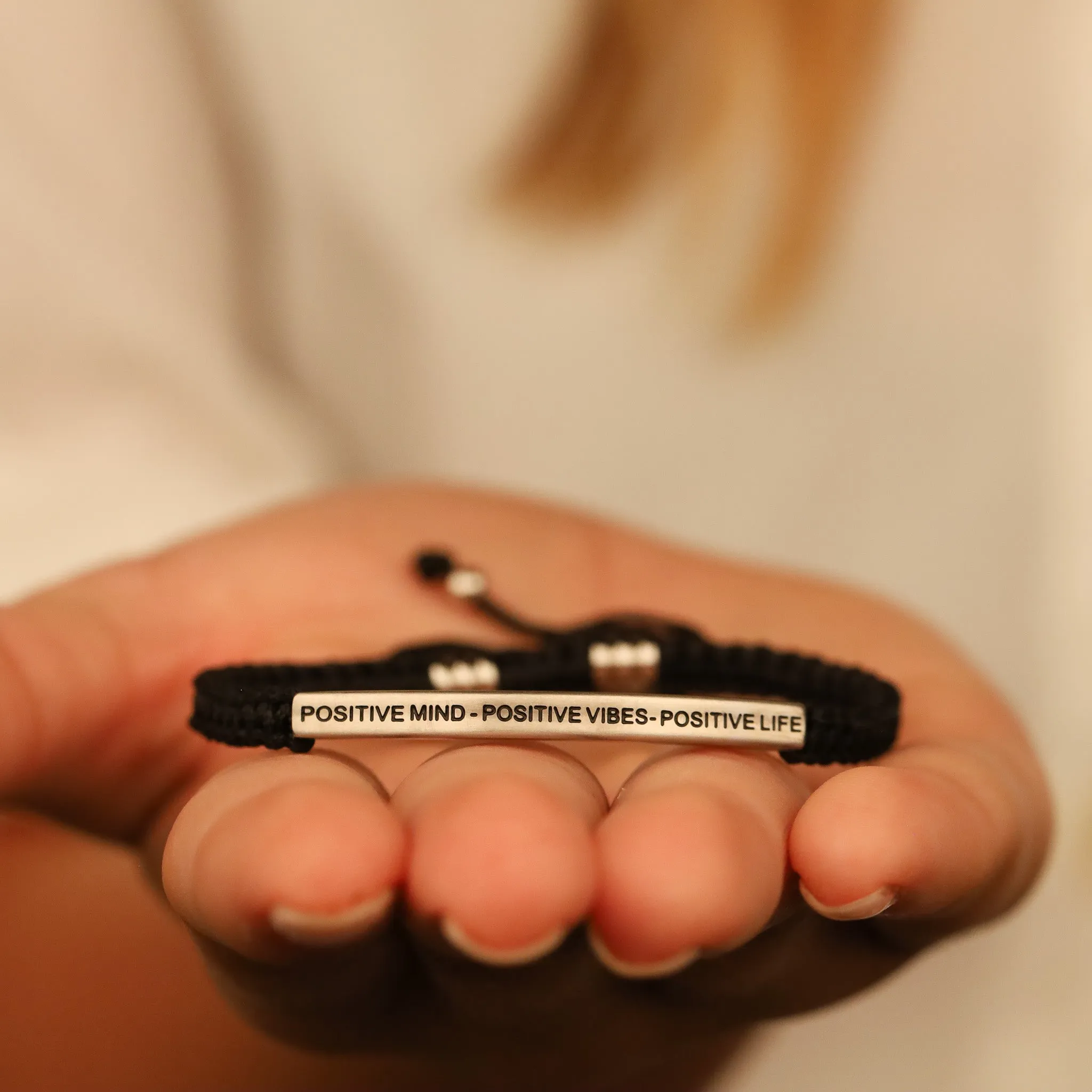 POSITIVE MIND - POSITIVE LIFE - POSITIVE VIBES ROPE BRACELET
