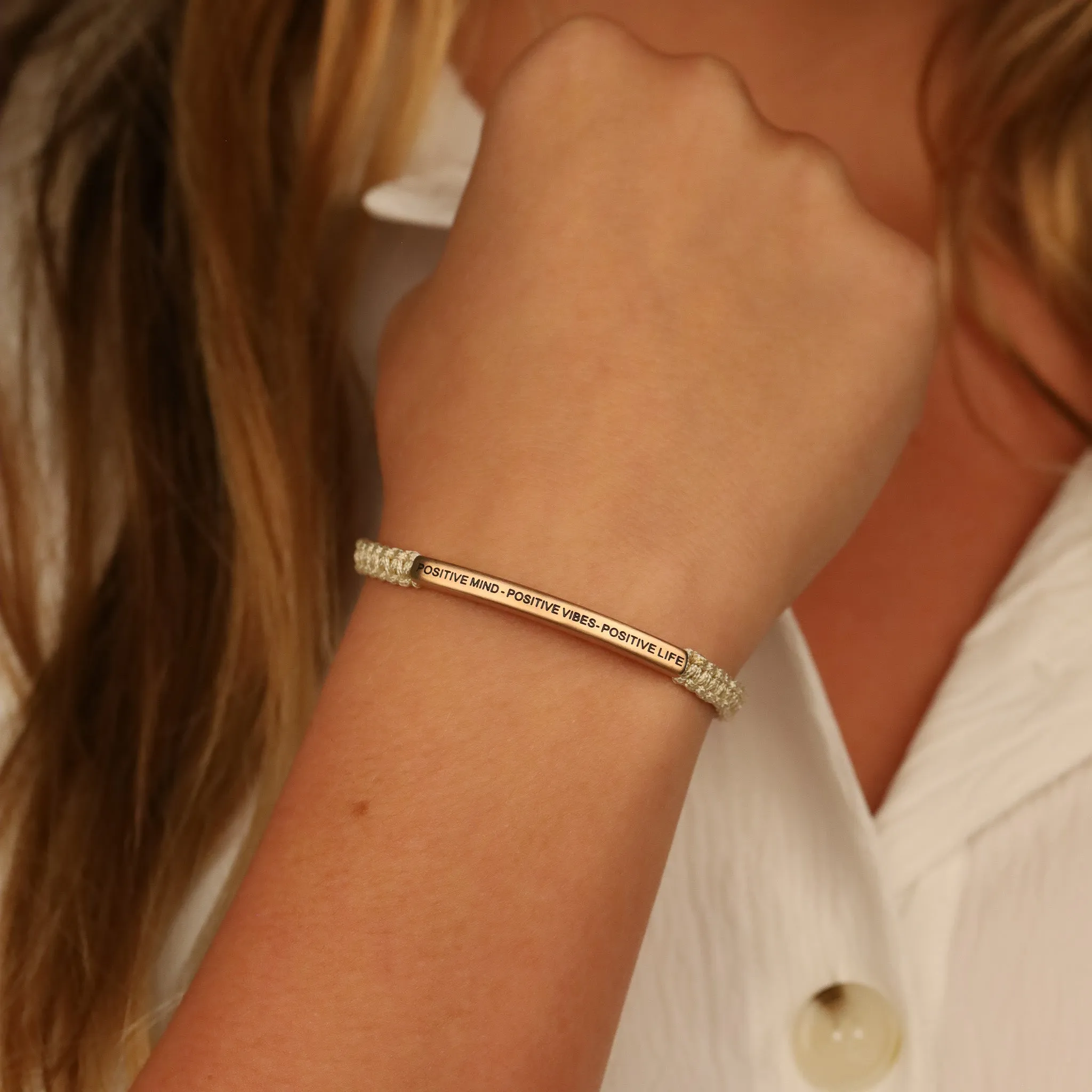 POSITIVE MIND - POSITIVE LIFE - POSITIVE VIBES ROPE BRACELET