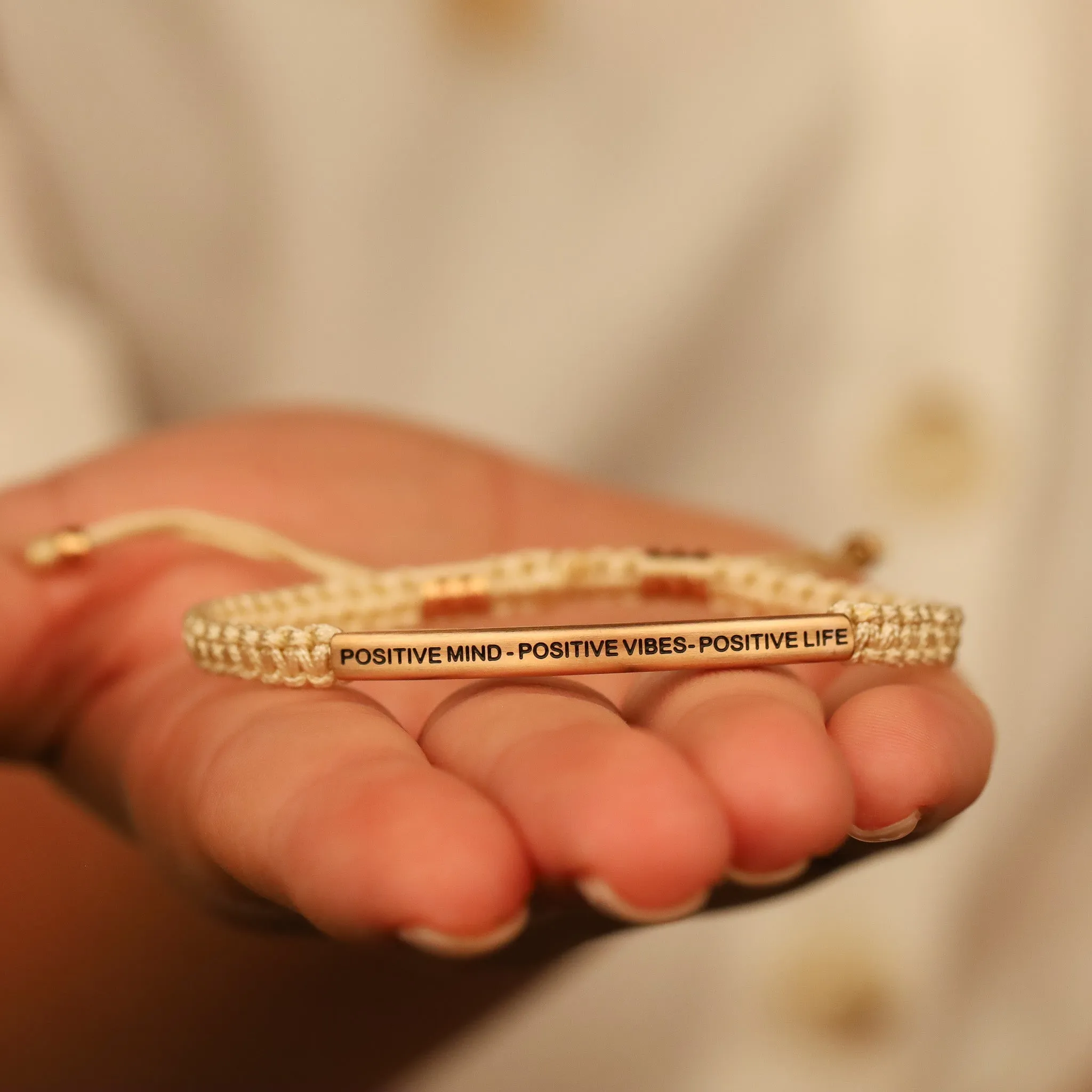 POSITIVE MIND - POSITIVE LIFE - POSITIVE VIBES ROPE BRACELET