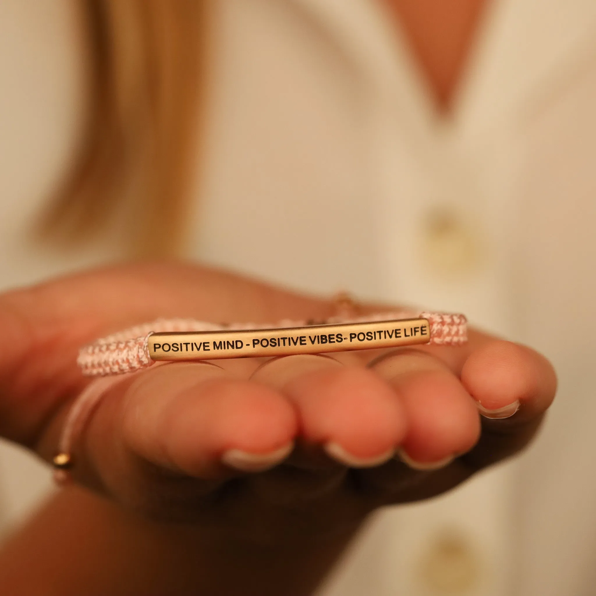 POSITIVE MIND - POSITIVE LIFE - POSITIVE VIBES ROPE BRACELET