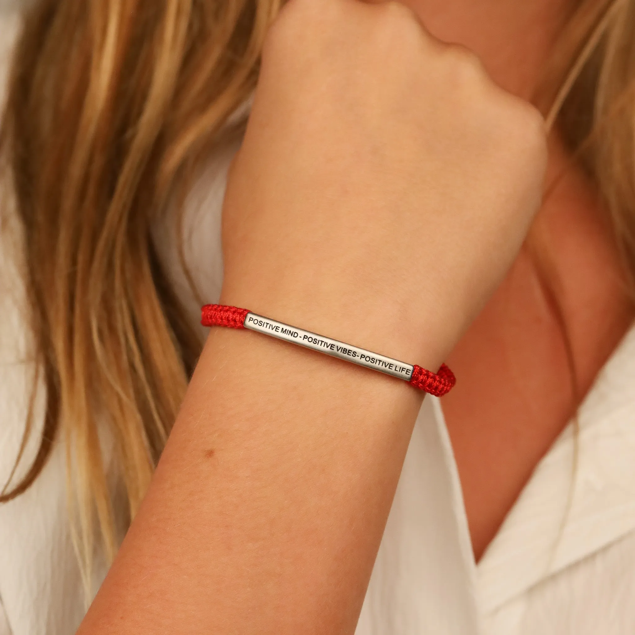 POSITIVE MIND - POSITIVE LIFE - POSITIVE VIBES ROPE BRACELET