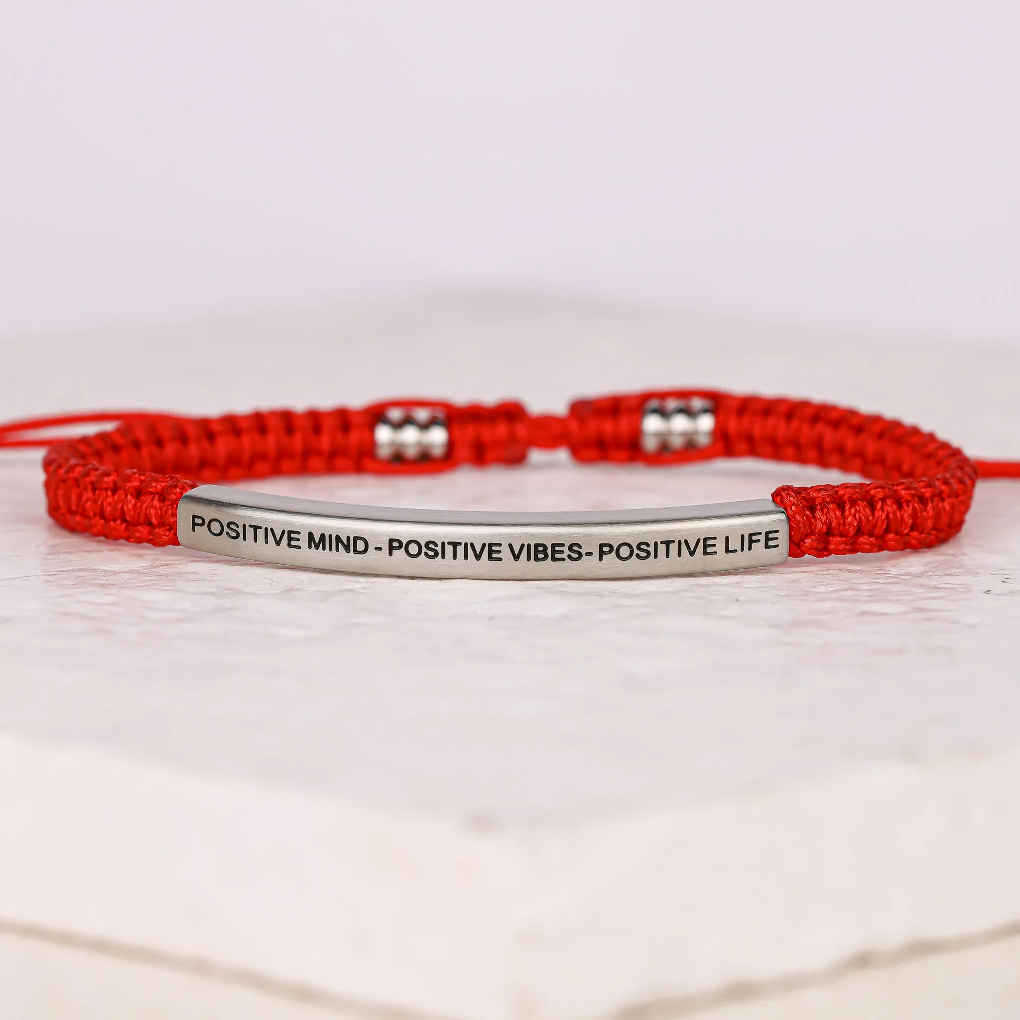POSITIVE MIND - POSITIVE LIFE - POSITIVE VIBES ROPE BRACELET
