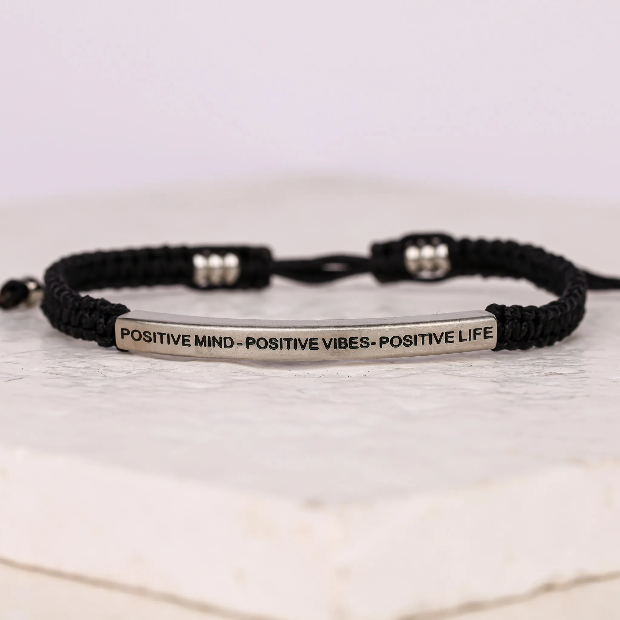 POSITIVE MIND - POSITIVE LIFE - POSITIVE VIBES ROPE BRACELET