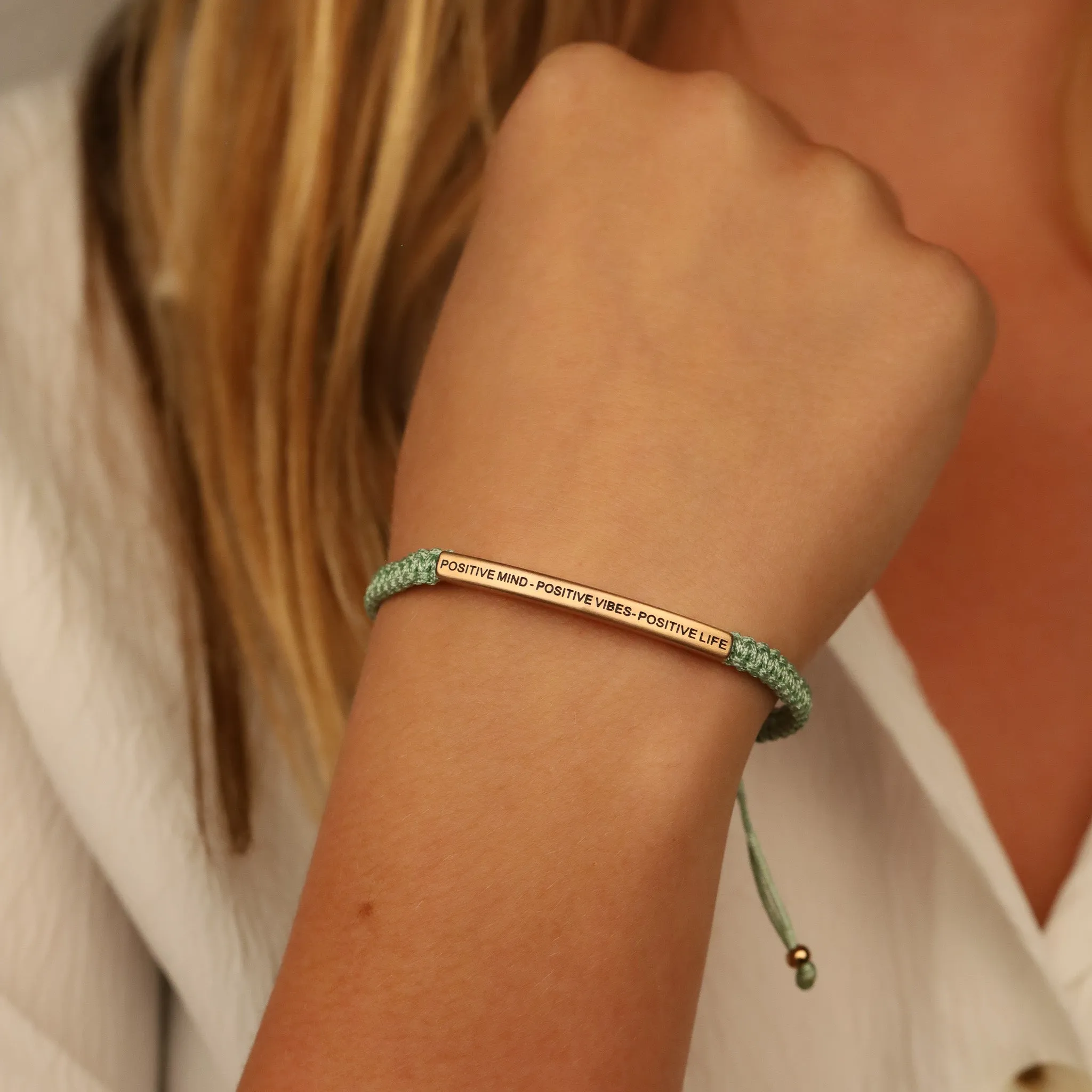 POSITIVE MIND - POSITIVE LIFE - POSITIVE VIBES ROPE BRACELET