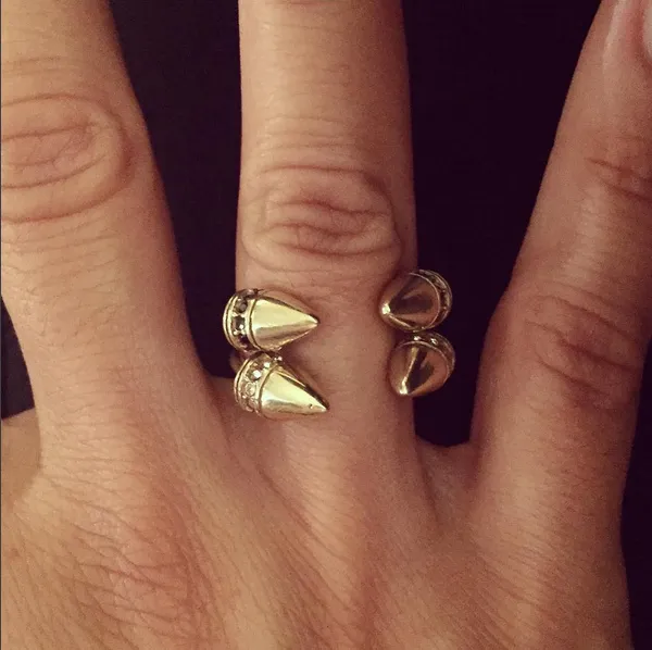 Power Ring With Diamond Pavé - White Gold