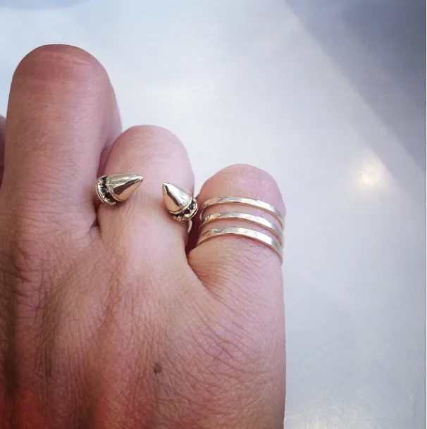 Power Ring With Diamond Pavé - White Gold