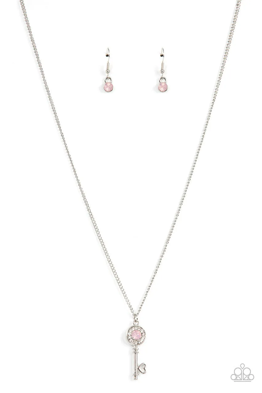 Prized Key Player Pink Paparazzi Necklace