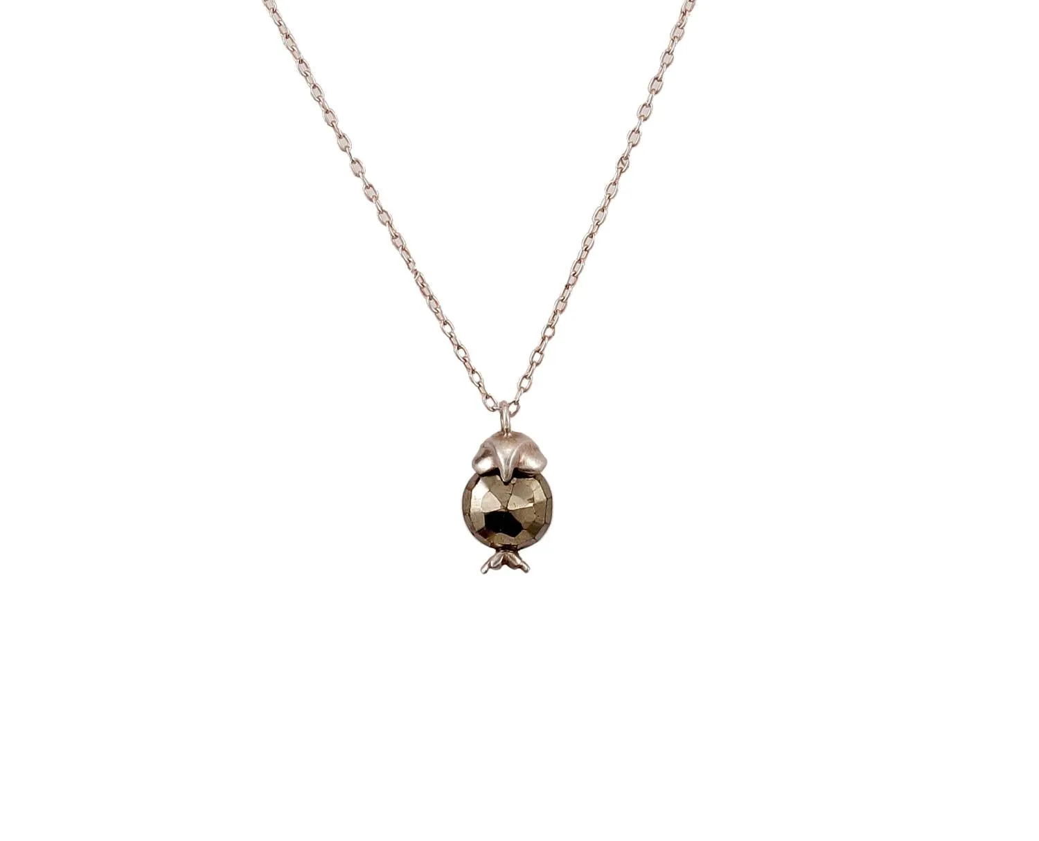 Pyrite Owl Pendant