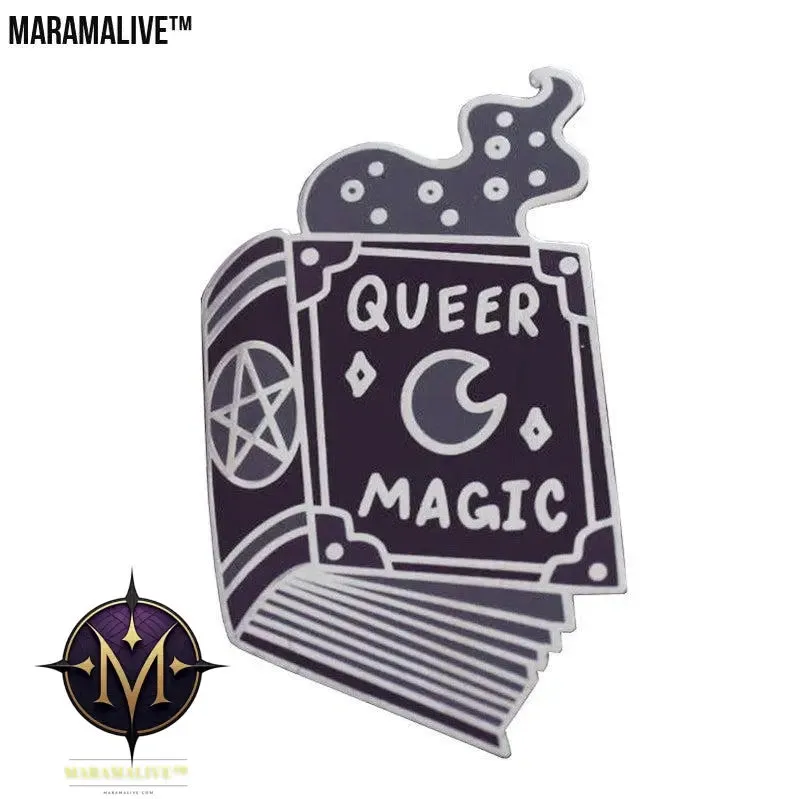 Queer Magic Brooch Shadow Book Badge Gothic Art Accessories