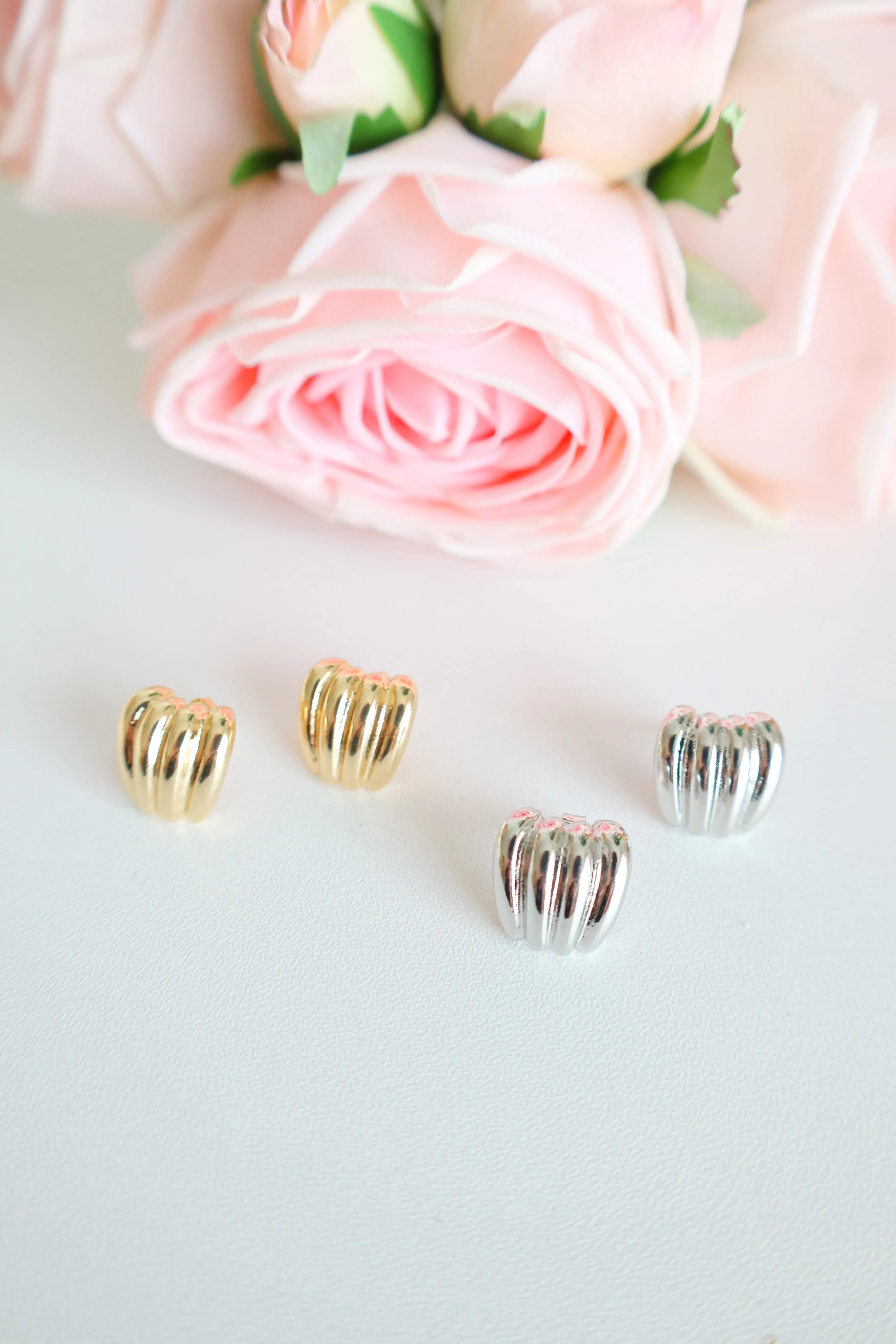 Rae Ribbed Studs