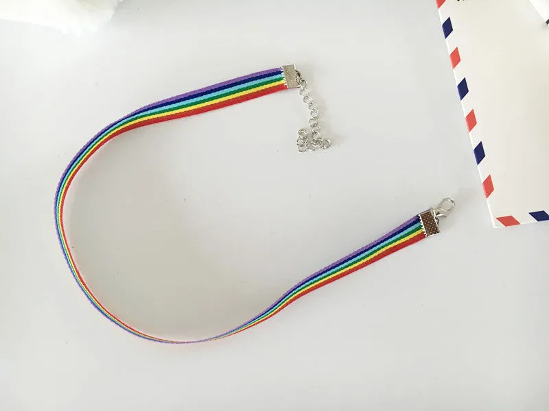 Rainbow Choker Necklace