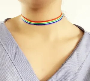 Rainbow Choker Necklace