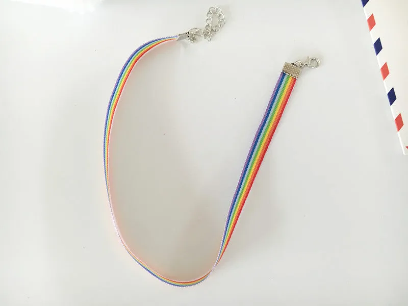 Rainbow Choker Necklace