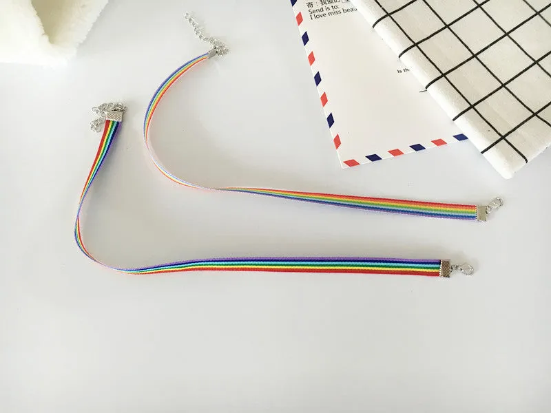 Rainbow Choker Necklace