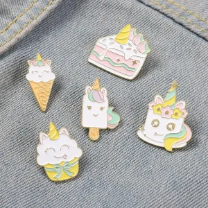 Rainbow Dessert Enamel Pin Set