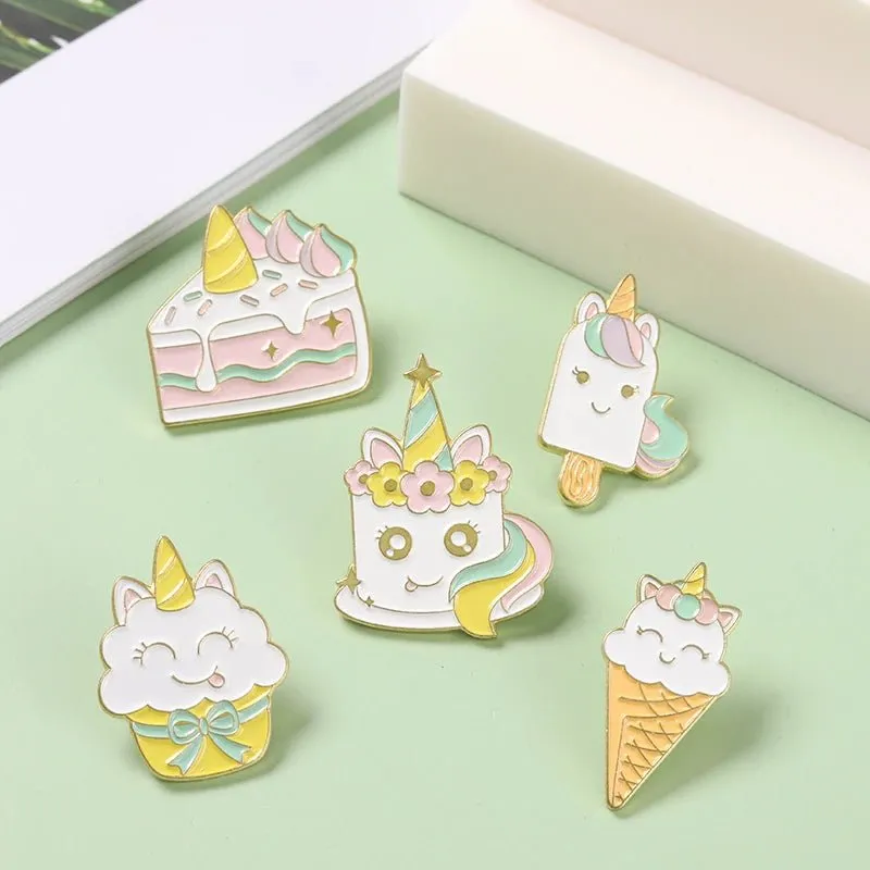 Rainbow Dessert Enamel Pin Set