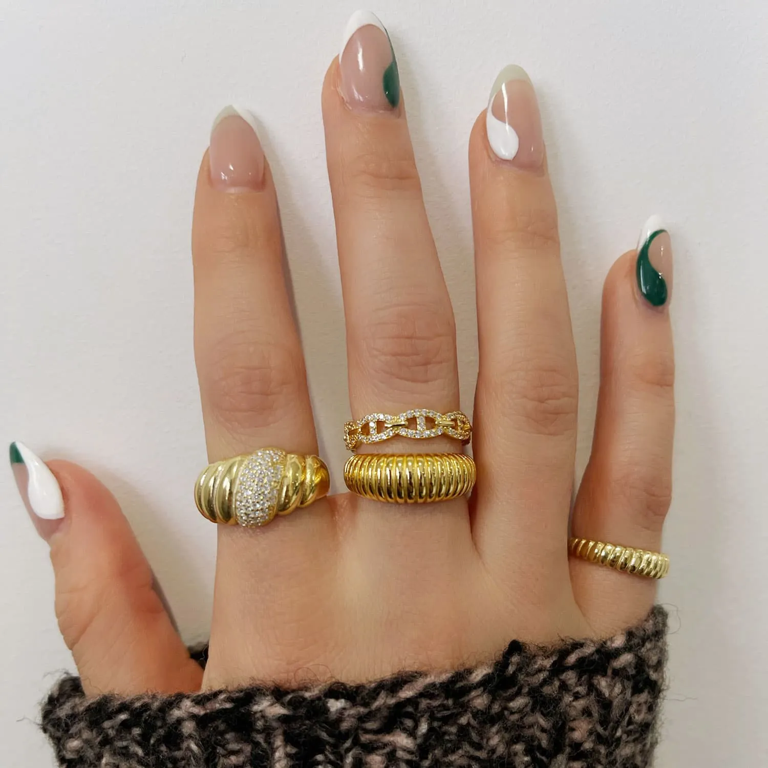 Ridged Dome Adjustable Ring