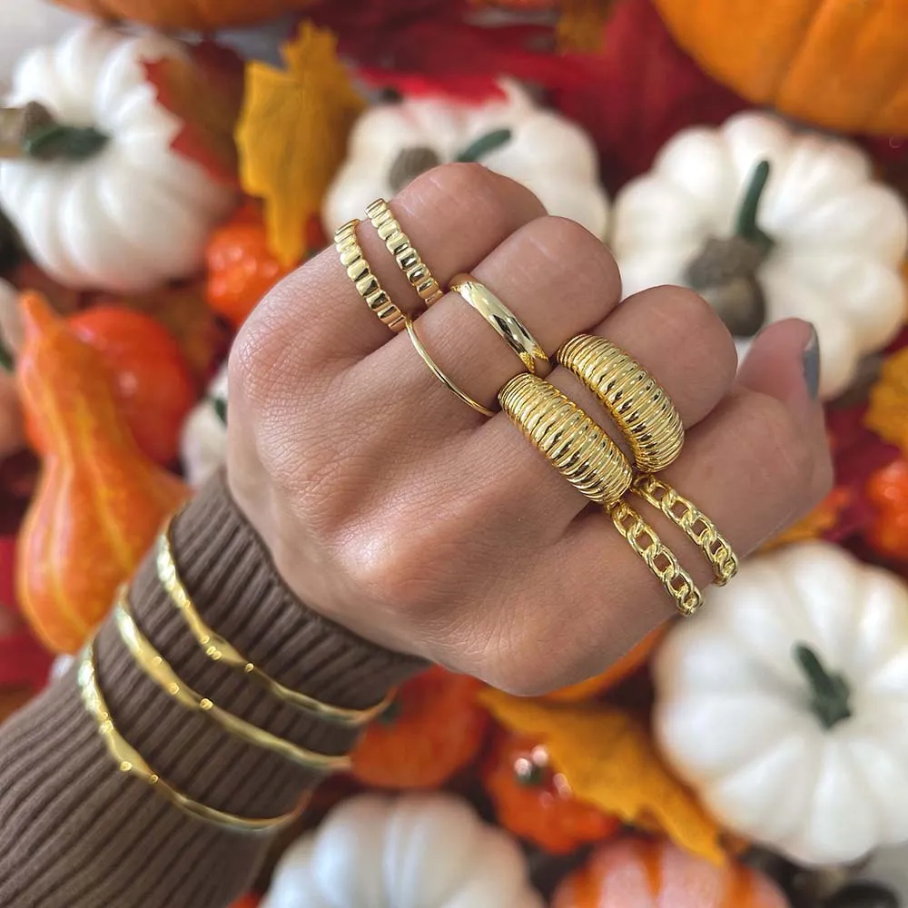 Ridged Dome Adjustable Ring