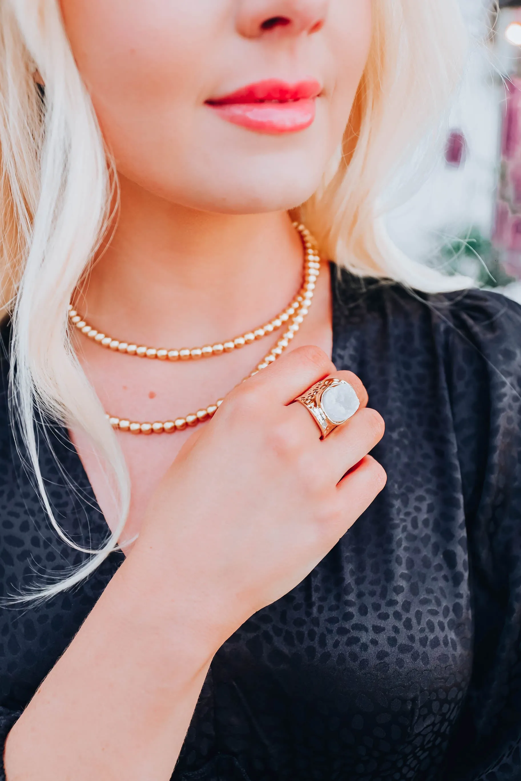 Rock On Druzy Ring by B.b.Lila - Round White