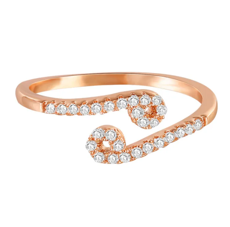 Rose gold rhinestone rings (Select your sign)