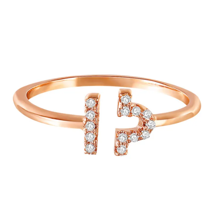 Rose gold rhinestone rings (Select your sign)