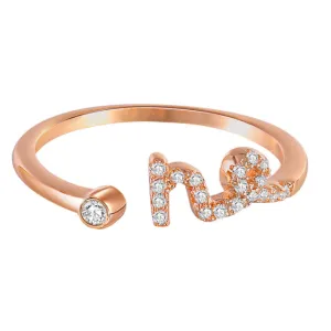 Rose gold rhinestone rings (Select your sign)