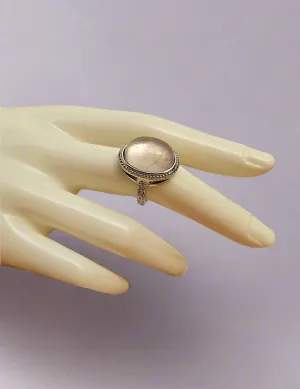 Rose Quartz Ring - Adjustable