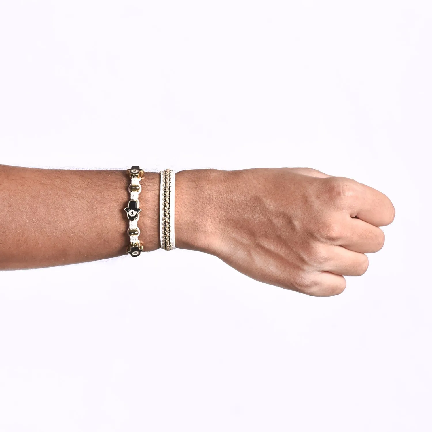 Sacred Hamsa Hand Bracelet Set Of 2