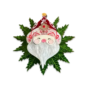 Santa mini - brooch - Set of 2