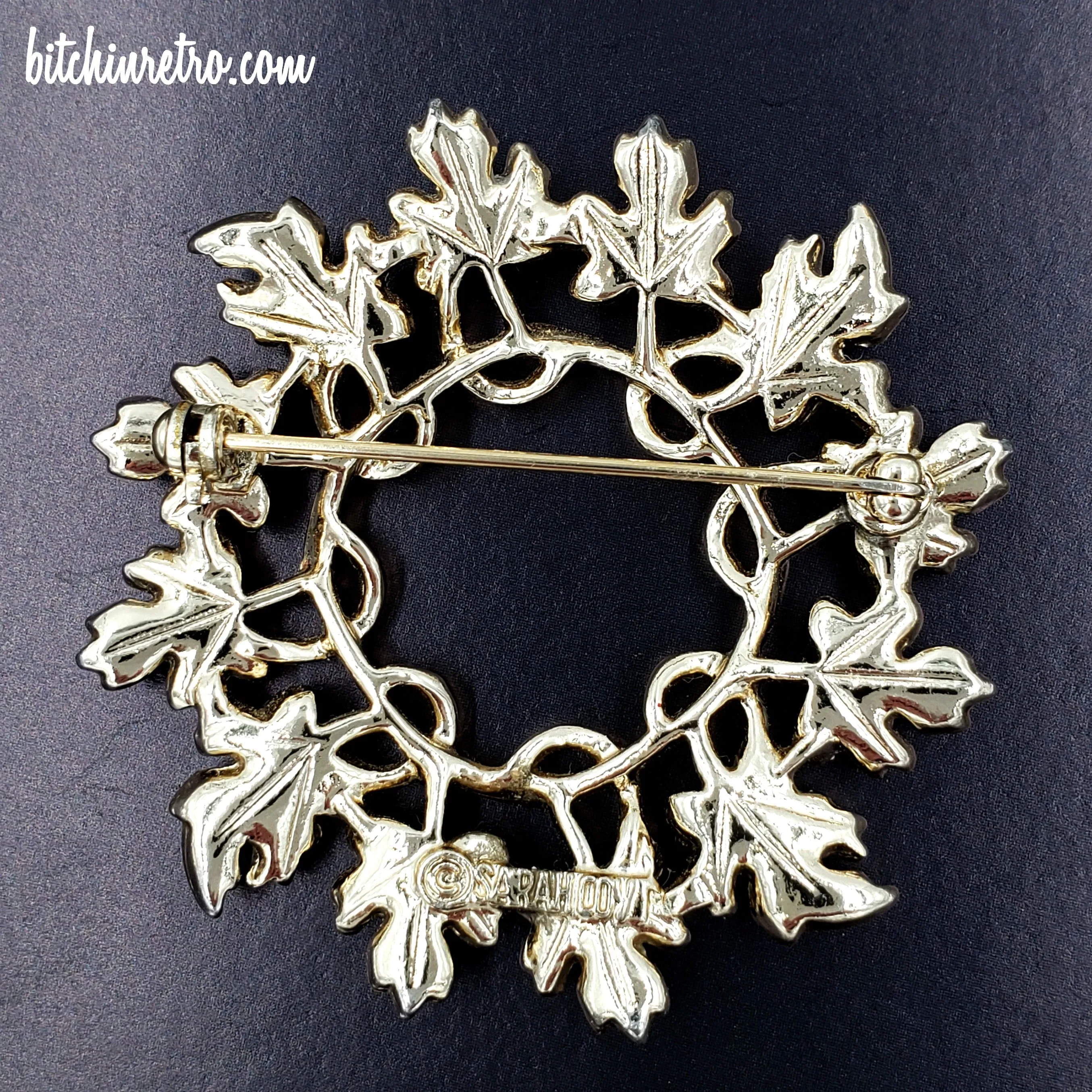 Sarah Coventry 1968 Vintage "Garland" Bracelet Brooch and Earring Set