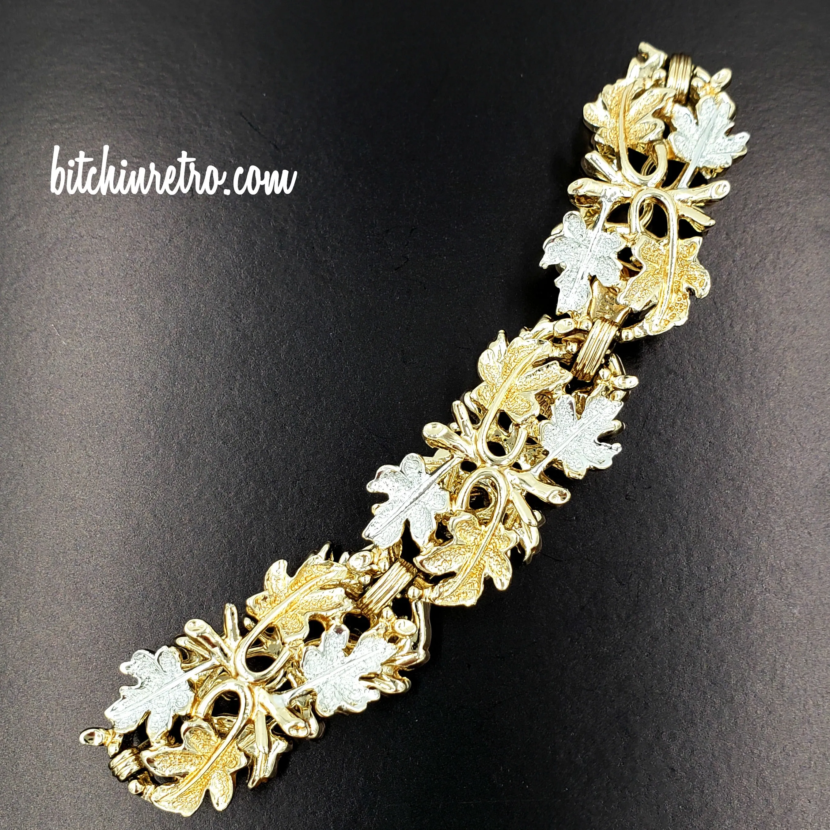 Sarah Coventry 1968 Vintage "Garland" Bracelet Brooch and Earring Set