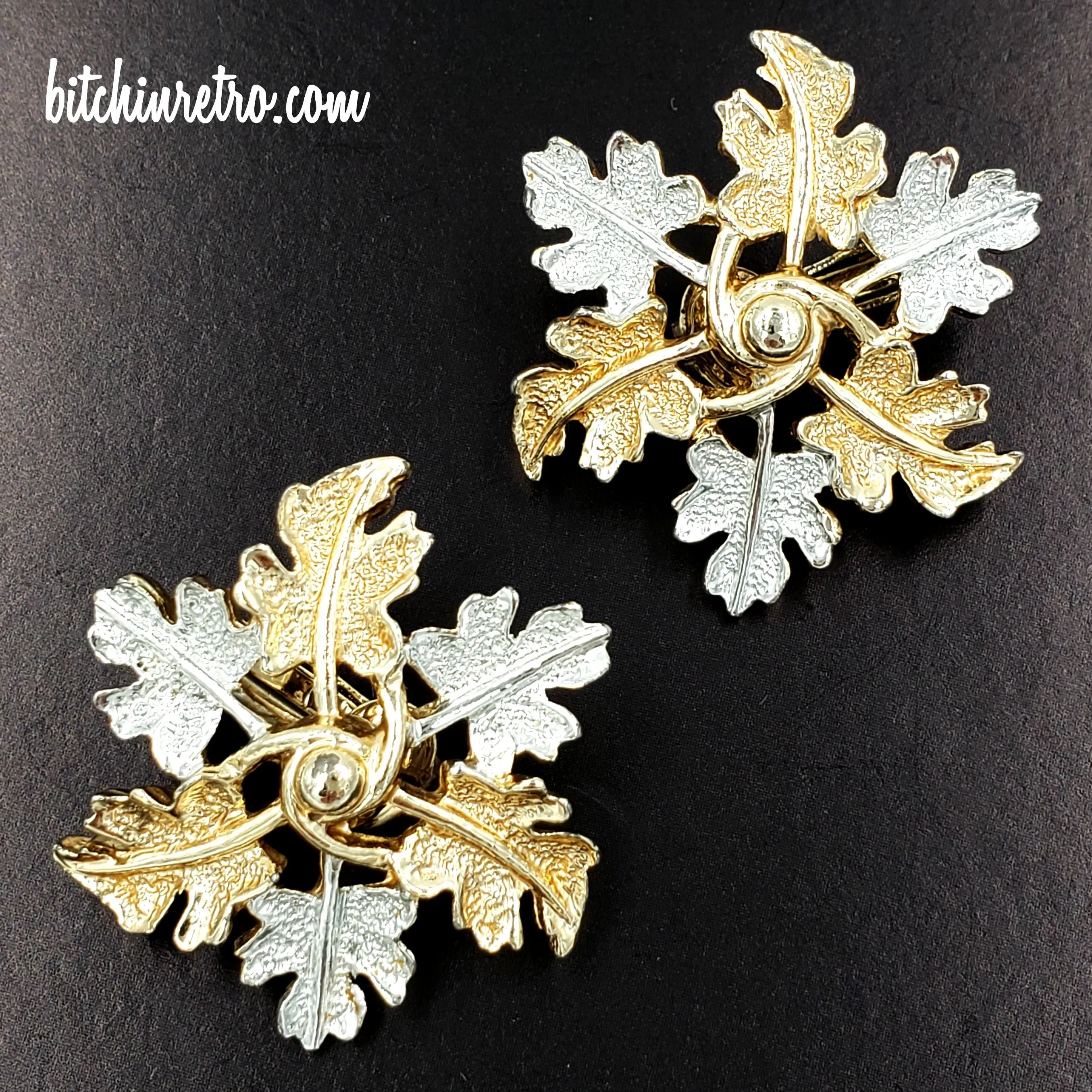 Sarah Coventry 1968 Vintage "Garland" Bracelet Brooch and Earring Set