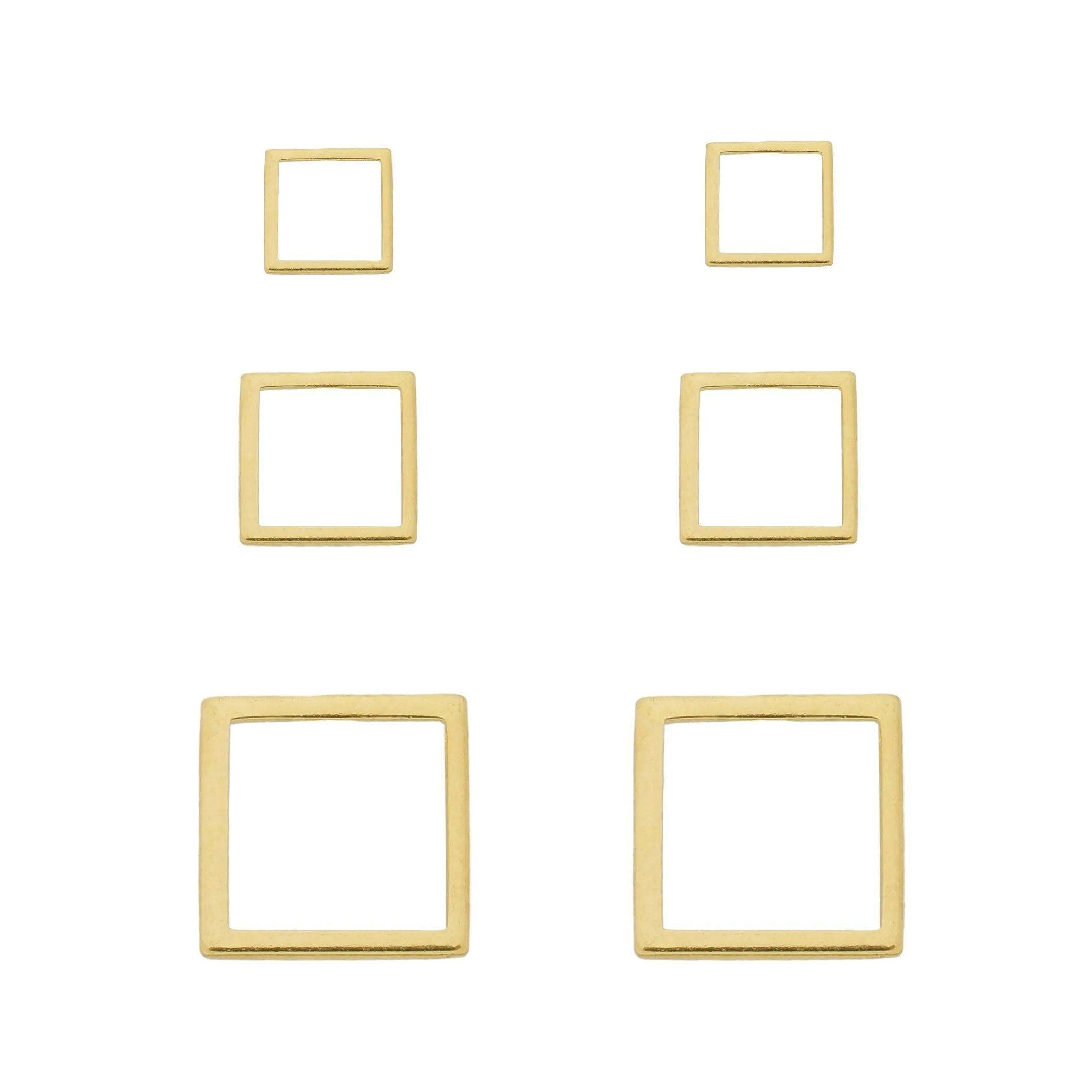 SE796C "large size square" Stud Earrings