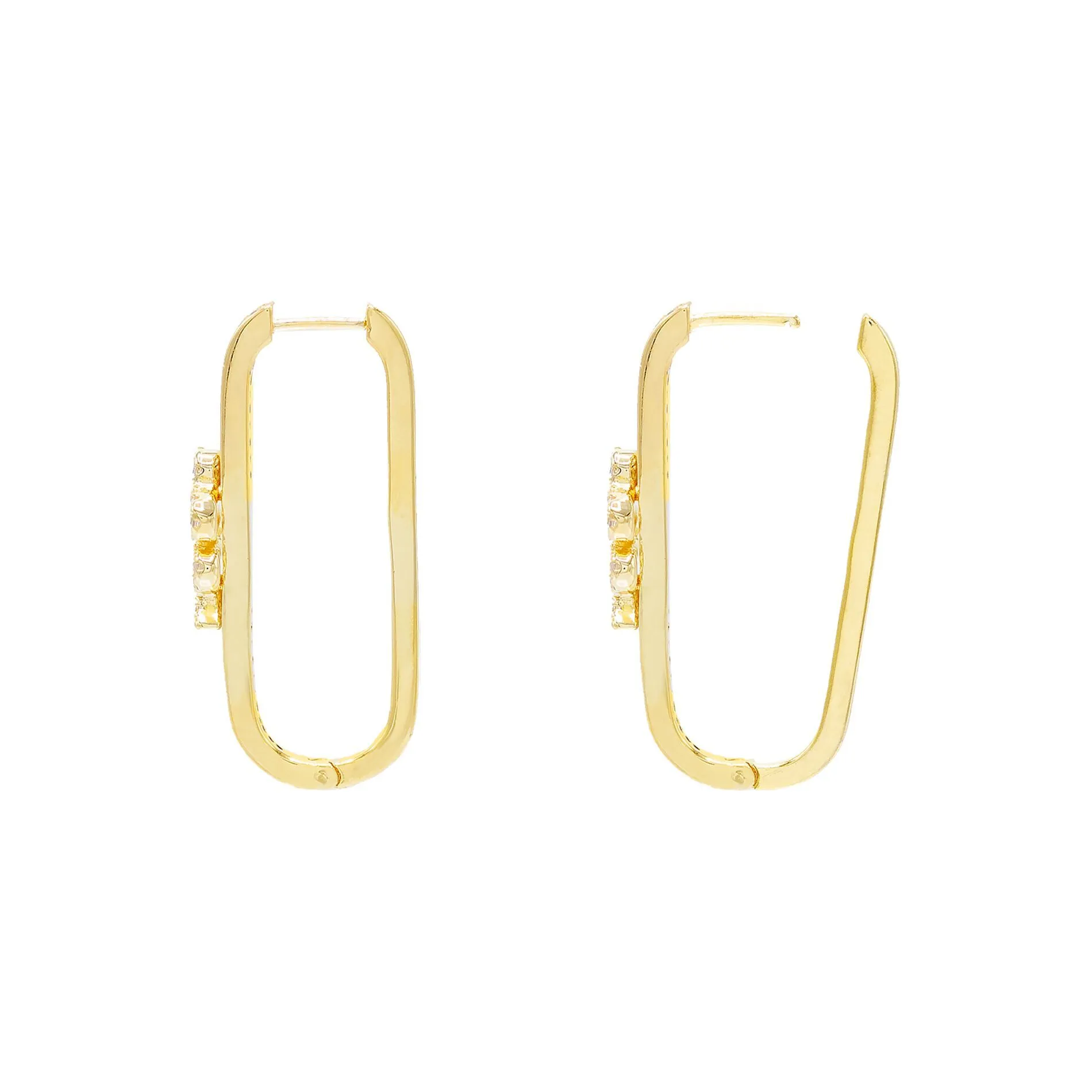 Serpent Rectangular Hoop Earring